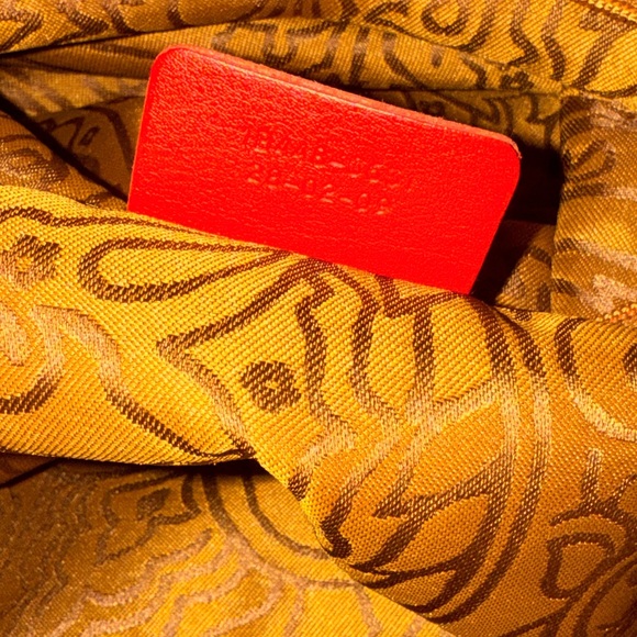 Etro Coral and Tan Embroidered Satchel - Picture 8 of 14